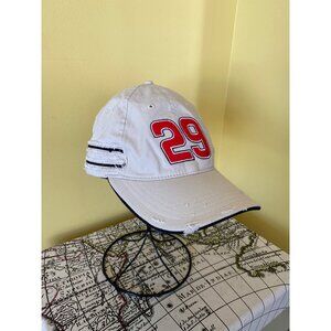 Vintage Chase Authentics Shell Racing Cap With Distressed Design Beige #29